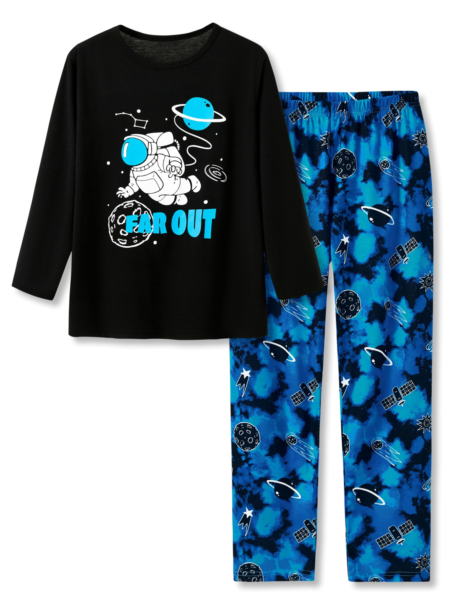Beezizac, Boys Pajamas, Size 14, Astronaut Cosmic Planet Design ...