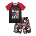 thumbnail image 1 of Beezizac Boys Summer Pajama Set, 2-Piece Sports Balls PJs‌ - Short Sleeves & Shorts Soft Sleepwear Size 14, 1 of 1