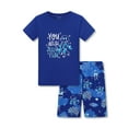 thumbnail image 1 of Beezizac Pajamas For Little & Big Boys Blue Jellyfish Comfy Snug-fit Short Sleeve Kid 2-Piece PJ Set Summer Size 4T, 1 of 7