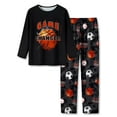 thumbnail image 1 of Beezizac Pajamas For Little Big Boys Cool Black Basketball Long Sleeve 2-PC Cozy PJ Set Kid Size 14, 1 of 7