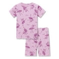 thumbnail image 1 of Beezizac Pajamas for Toddler Little Girls Ballerina Violet Cozy 2-Piece Summer Short Sleeves Jammies PJ Set Size 7, 1 of 7