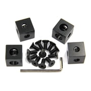 Befenybay 4PCS Black Corner Bracket Cube 20x20x20mm for 6mm Slot Aluminum Extrusion Profile 2020 Series Cube Corner