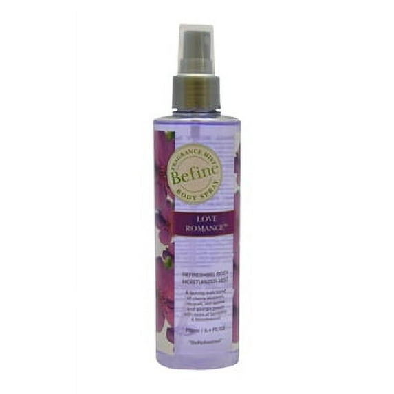 Befine Love Romance Women's Refreshing Body Moisturizer Mist, 8.4 fl oz