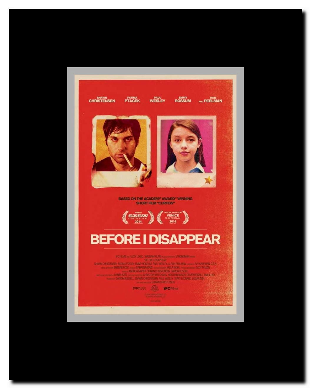 Before I Disappear Framed Movie Poster
