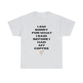 thumbnail image 1 of Before Morning Coffee Unisex Heavy Cotton Tee, 1 of 4