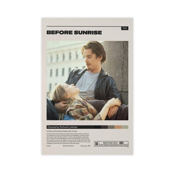 Before Sunrise Movie Poster Art Canvas Poster Bedroom Decor Sports Landscape Office Room Decor Gift