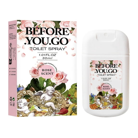 Before-You-Go Pocket Toilet Spray, Travel Essentials, 30ml/1 Oz, Spring Variety 3 Kind , On-The-Go Bathroom Odor Deodorizer with , Rose, lavender, lemon 3 Scents, 2Pcs