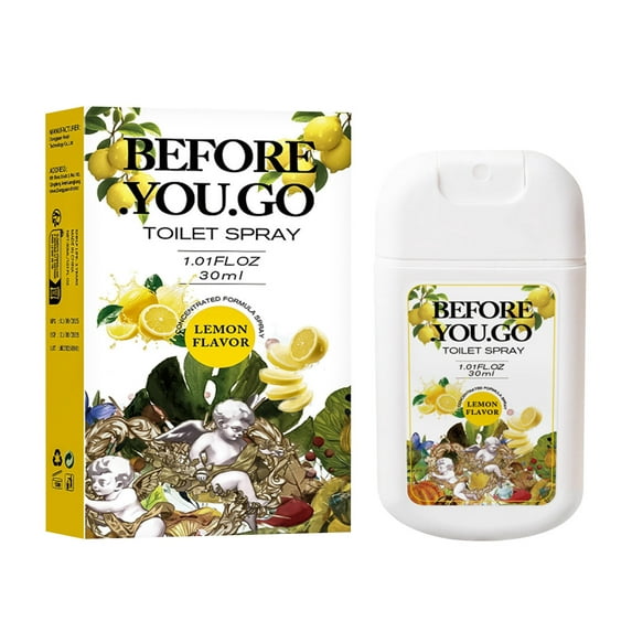 Before-You-Go Pocket Toilet Spray, Travel Essentials, 30ml/1 Oz, Spring Variety 3 Kind , On-The-Go Bathroom Odor Deodorizer with , Rose, lavender, lemon 3 Scents