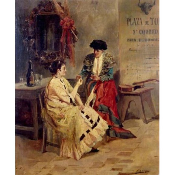 Before the Bullfight Villagas G. 19th C. Spanish Poster Print - 18 x 24 in.