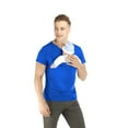 thumbnail image 1 of Beforesun Men's Baby Carrier Soothe V Neck Short Sleeve Kangaroo T Shirt(Blue，L）, 1 of 5