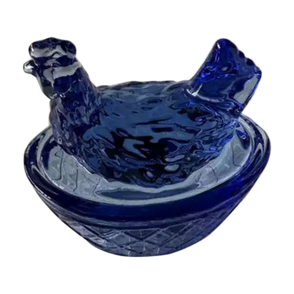 Beforeyayn Artistic Glass Egg Ornament, Miniature Hen And Nest Design For Display, Glass Craftsmanship Item For Holiday, Decorative Accent For Home, Office, And Collectible Gift Presentation