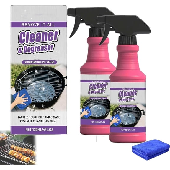 Beforeyayn Barbecue Grill Cleaner Fast Frying Pan Spray 120ml,Multi-purpose barbecue grill cleaner spray for fast frying pan degreasing great for grill masters