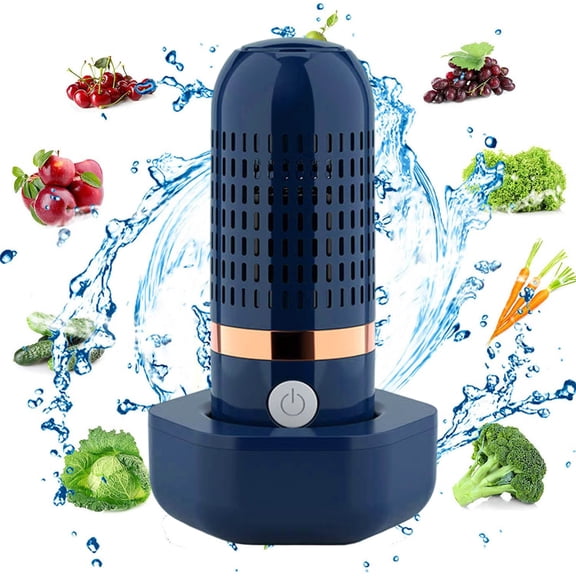 Beforeyayn Cleaner Portable Fruit and Vegetable Washing Machine, Food Purifier for Deep Cleaning Surfaces Residues Waterproof Cordless, Fits Kitchen Counter, Travel, for Berries and Meat