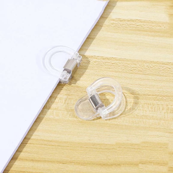 Beforeyayn Clear Magnetic Clips Transparent Acrylic U Shaped Clips Strong Magnetic Hold for Notes Cards Menus Artwork Whiteboard Locker Organization