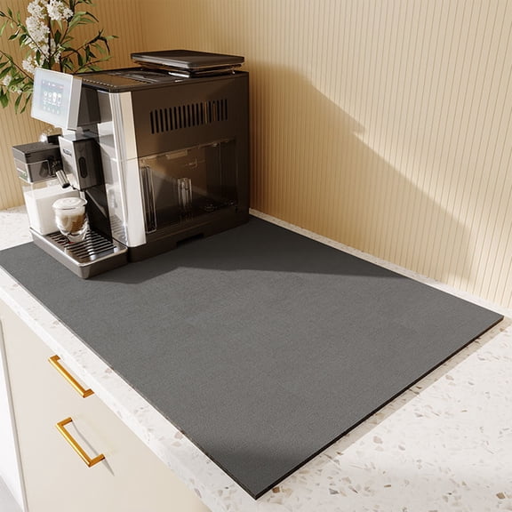 Beforeyayn Coffee Machine Mat Absorbent Drying Mat, Non Slip Thick Stylish Bar Mat For Counter, Kitchen Coffee Station Bar Cafe, Spill Proof Splash Guard Protector