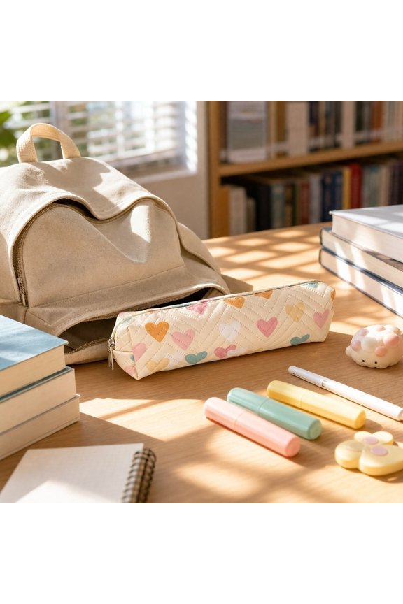 Colorful Pencil Pouch Makeup Brush Bags, for Children Teenagers Home Office School Organizer for Pens and Brushes, Fits Backpack, Desk, Multi Functional Storage Bag