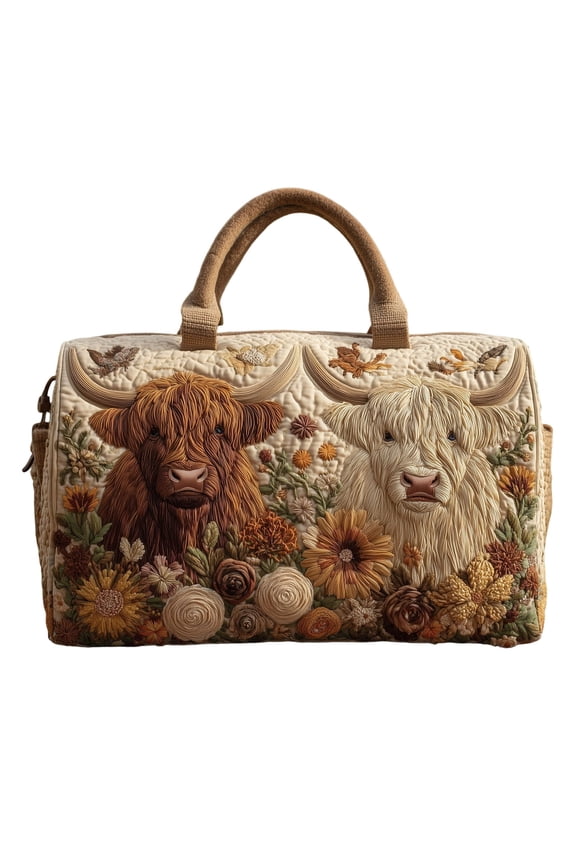 Cowhide Pattern Travel Duffel, Lightweight Plaid Bag for Gym and Short Term Trips Organized, Suits Locker Room, Hotel Stay, Multiple Pockets for Storage
