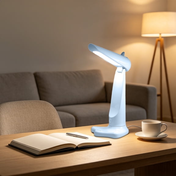 Beforeyayn Charging Reading Lamp, Foldable Led Desk Light for Dorm Room, for College Students or Travelers, on Bunk Bed or Rv, for Eye Protection Foldable Lamp