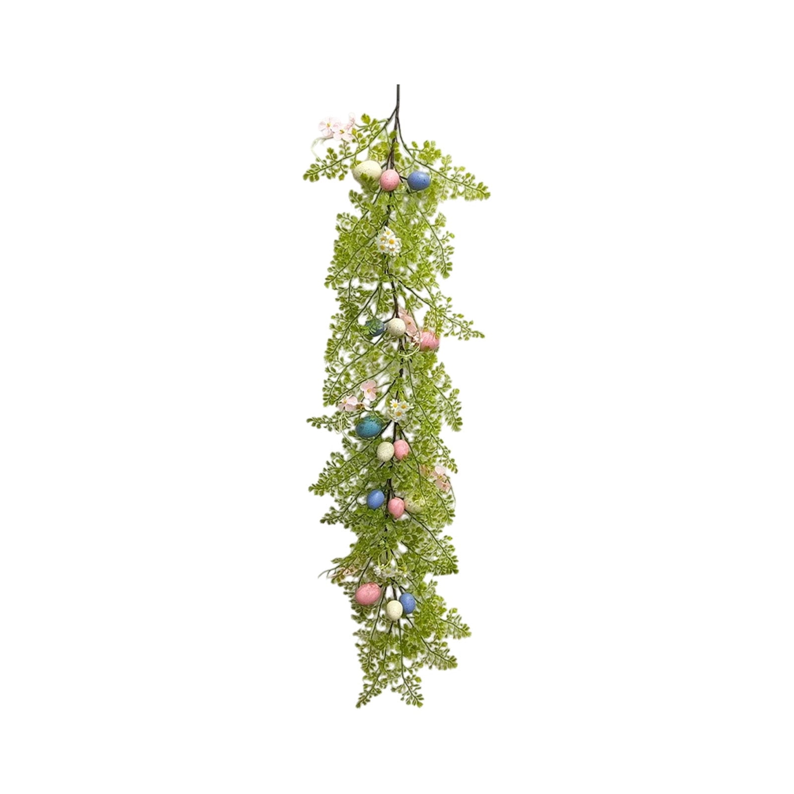 Window Garland Spring Beforeyayn Easter Bunny Egg Garlands for Mantle, Artificial Colorful ...