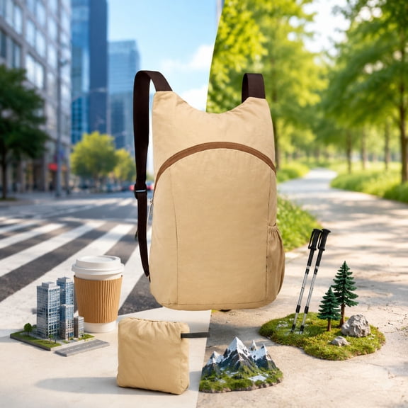 Beforeyayn Foldable Backpack, Portable Fold Up Backpack for Outdoor Leisure Activities, Suits Hiking, Travel, Easy to Store In Bag or Car for Emergencies