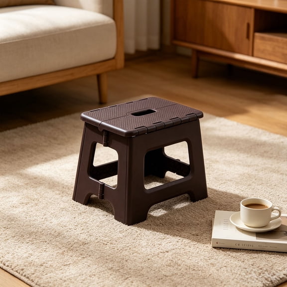 Beforeyayn Folding Plastic Step Stool, Compact Camping Stool Heavy Weight, For Campers, Rv Or Tent Site, Fishing Or Tailgate,