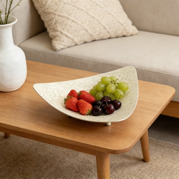 Beforeyayn Glass Serving Dish, Durable Unique Irregular Serving Dish, Seashell Design Dish washable Clear Glass Dinner ware for Foods Fruits Indoor Outdoor