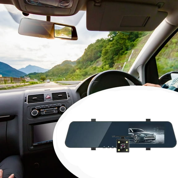 Beforeyayn HD 1080p Mirror Dash Front and Rear View Backup Camera System for Cars & Trucks Holiday Saving Gifts