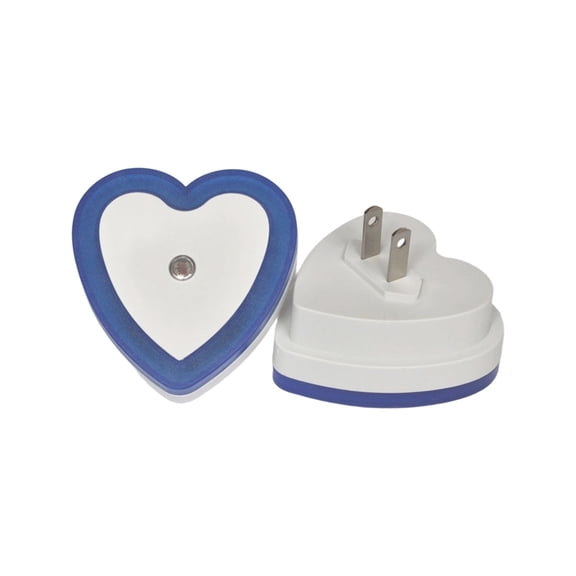 Beforeyayn Heart Shaped Plug In LED Night Light with Sensor, Dusk to Dawn Auto On Off for Bedroom and Hallway, Soft Warm Glow Light for Nursery and Corridor, Nighttime Safety Light