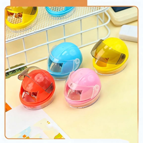 Beforeyayn Helmet Manual Pencil Sharpener, Cute Handheld Sharpener for Kids Students for Elementary School, In Pencil Case or Desk for Portable Small Pencil Cutter