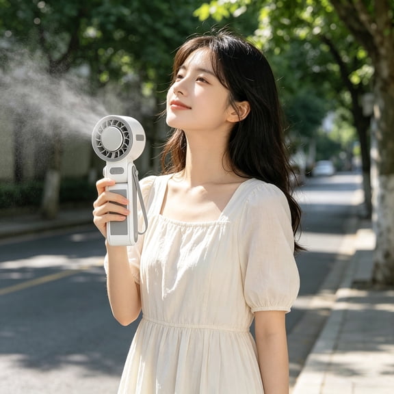 Beforeyayn Ice Compress Foldable Mini Fan Portable Handheld, Cooling mist & compact for hot weather users.