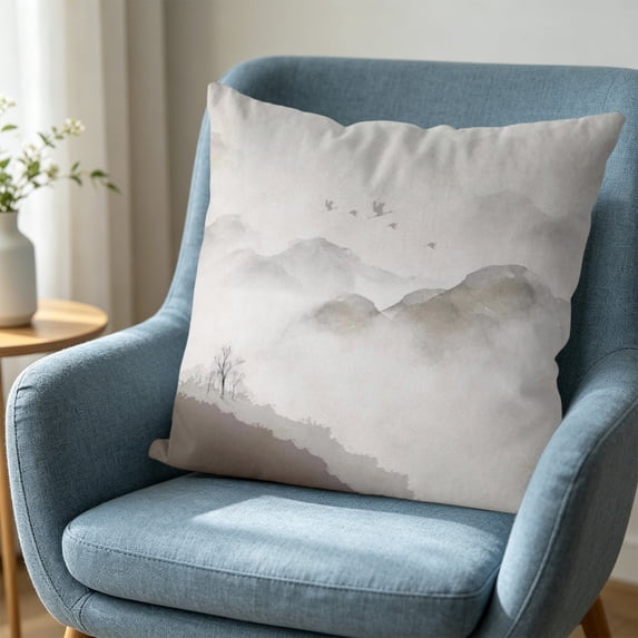 Beforeyayn Ink Wash Pillow Cover Chinese Style, Bed Cushion Case Soft ...