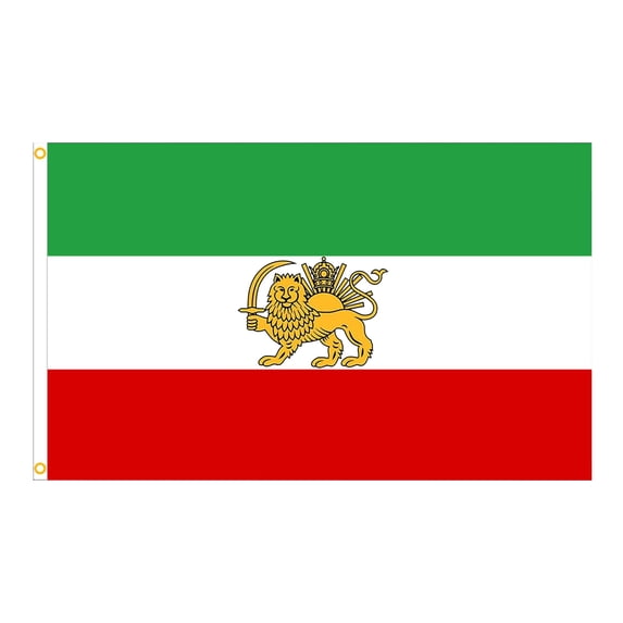 Beforeyayn Iran Flags 3x5 FT 4x6 FT Persia Historic Former Iran Lion Sun Iranian Revolution Flag, Vivid Color, Fade Proof, Polyester with Brass Grommets for Outdoor Indoor