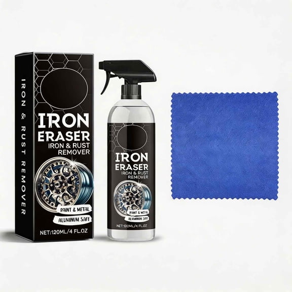 Beforeyayn Iron Rust Removal Spray, Powder Remover for Car Wheels And Metal 120Ml, for Motorcycle Owners or Bikers, on Chrome or Metal Parts, for Iron And Rust Stain Cleaner Spray