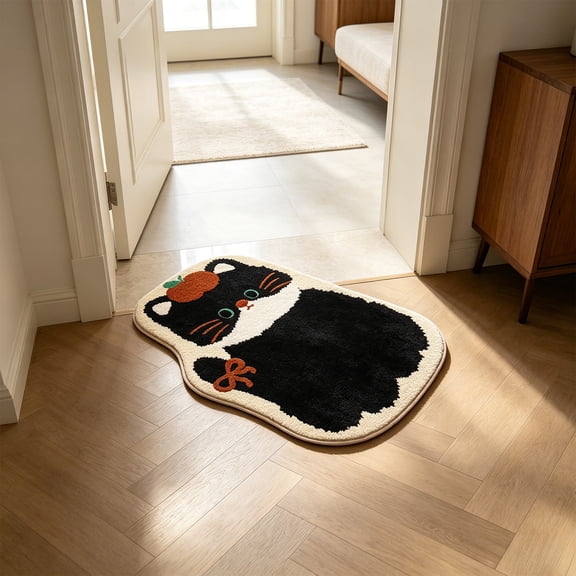 Beforeyayn Irregular Fur Mat, Cold-Insulating Rug for Bedside Stepping, for Night Shift Workers or Early Risers, Beside Bed, for Quiet Step Without Cold Shock