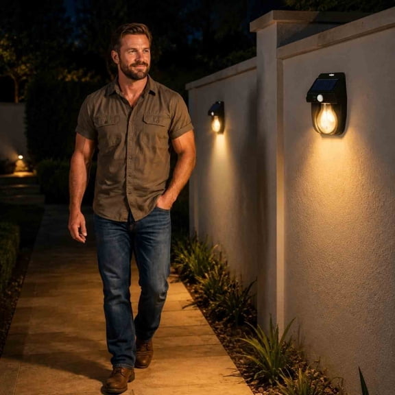 Beforeyayn Led Solar Wall Lamp, Motion Sensor That Turns on When Someone Approaches Near, Perfect for Elderly Living Alone By Front Door for Safety At Night