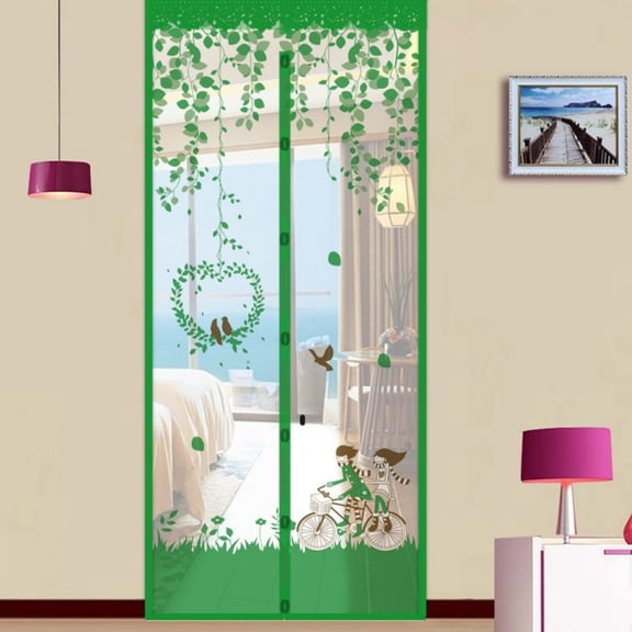 Beforeyayn Magnetic Mosquito Net Door Curtain – Romantic Floral Design, Keeps Pests Out for Patio, Bedroom & Home, Easy Install – Perfect for Summer Bbqs & Outdoor Living