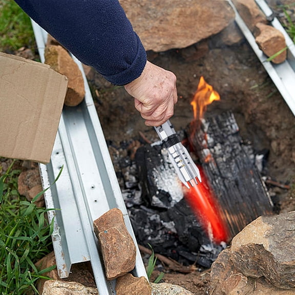 Beforeyayn Metal Inflatable Direct Punch Lighter, High temperature spray lighter for outdoor barbecue, perfect for campers, kitchen stoves, and 20ml refillable design.