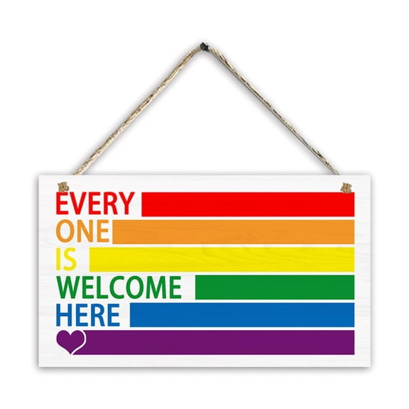 Beforeyayn Multicolored Door Wall Decorations Board Sign, Equality Month Sign For All Ages, Indoor Or Outdoor Wall, Colorful Board For Home And Garden Display