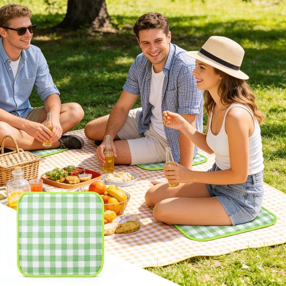Beforeyayn Outdoor Folding Seat Pad, compact waterproof mat for wet grass sitting during festivals Picnickers