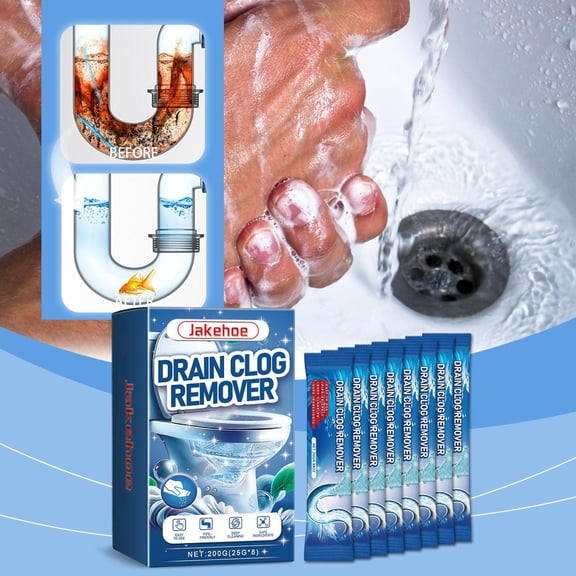 Beforeyayn Pipe Maintenance Cleaner Powerful, Dissolving Unclogging Descaling Powder Quickly, Kitchen Sink Bathroom Drain Pipe, Toilet Grease Remover Crystals