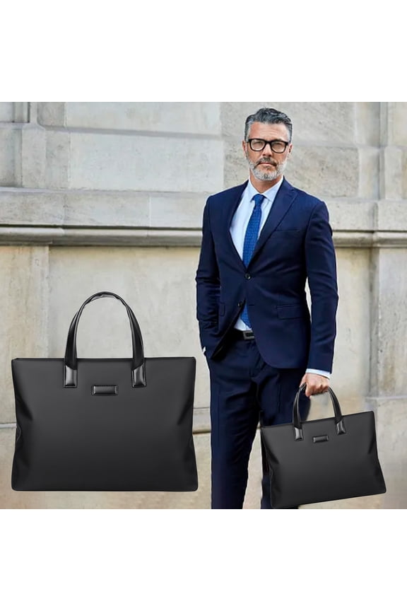 Portable Large-capacity Cloth Briefcase, Document Bag Business Meeting Training, Office Travel Commute Conference, Father's Day Gift For Dad