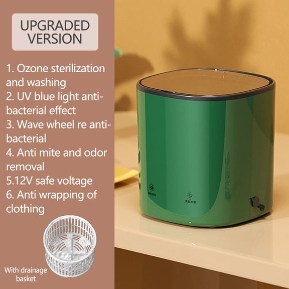 Beforeyayn Portable Underwear Washing Machine, Washing Machine, Small Household Travel Mini Fully Automatic Crayfish Sock Washing Tool Holiday Savings Gifts