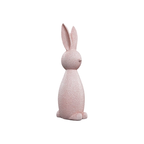Beforeyayn Resin Rabbit Couple Figurine with Light Feature, Decorative Ornament for Shelf and Tabletop Display, Artistic Craft Collectible for Seasonal Decor, Gift Idea