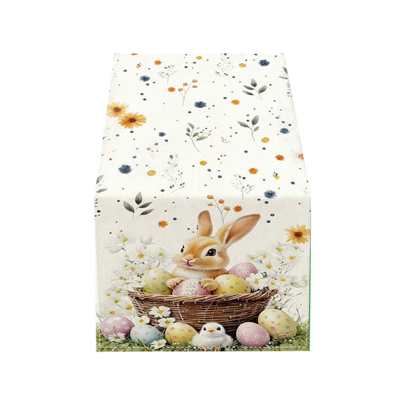 Beforeyayn Seasonal Table Runner Set, Decorative Table Cover with Print, Washable Tabletop Decor for Dining Room, Kitchen, Party, Indoor and Outdoor Table Setting and Display