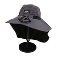 thumbnail image 1 of Beforeyayn Solar Fan Sun Hat, Lightweight Wide Brim Hat with Rechargeable Solar Fan, Great for Seniors Who Overheat on Hiking Trail or Farm for Summer Comfort, 1 of 3