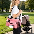 thumbnail image 1 of Beforeyayn Stroller Organizer Bag with Universal Hook, Large Capacity Baby Carriage Storage Bag, Multi-Pocket Diaper Changing Station Tote for Mommy, Nursing Baby Care Accessories, 1 of 6