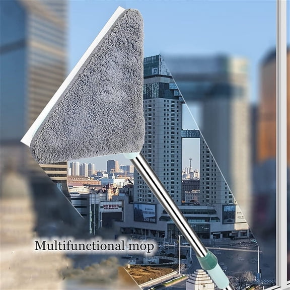 Beforeyayn Triangular-Removing Mop, Long Handle For Household Chores, Home Bathroom And Kitchen, Scraping Walls And Ceilings Cleaning Glass.