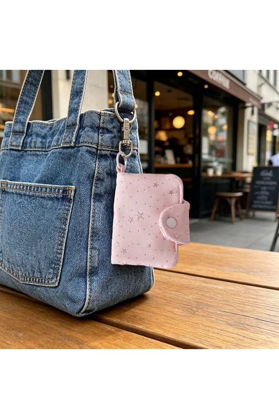 Uncomplicated Star Coin Purse, Effortless Snap Pouch with Distinctive Star Design, Fits Backpack, Tote, Great for Travel or Everyday Small Items