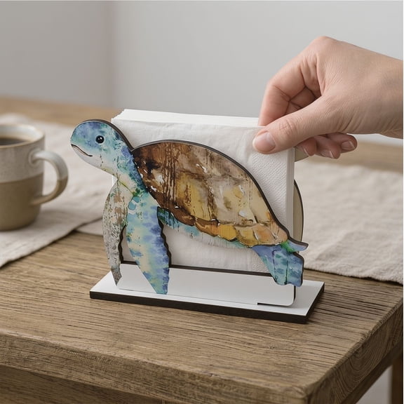 Beforeyayn Wood Tissue Holder, Wooden Napkin Storage Card for Dining Room, for Home Entertainers or Restaurant, on Buffet or Bar, for Rustic Tabletop Dispenser