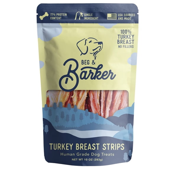 Beg & Barker 10 oz Dog Strips Turkey Breast